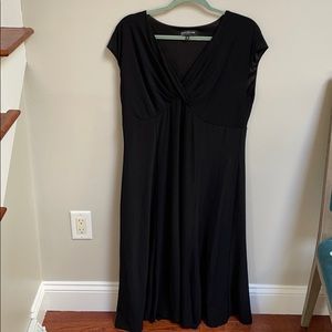 JONES New York V neck black dress